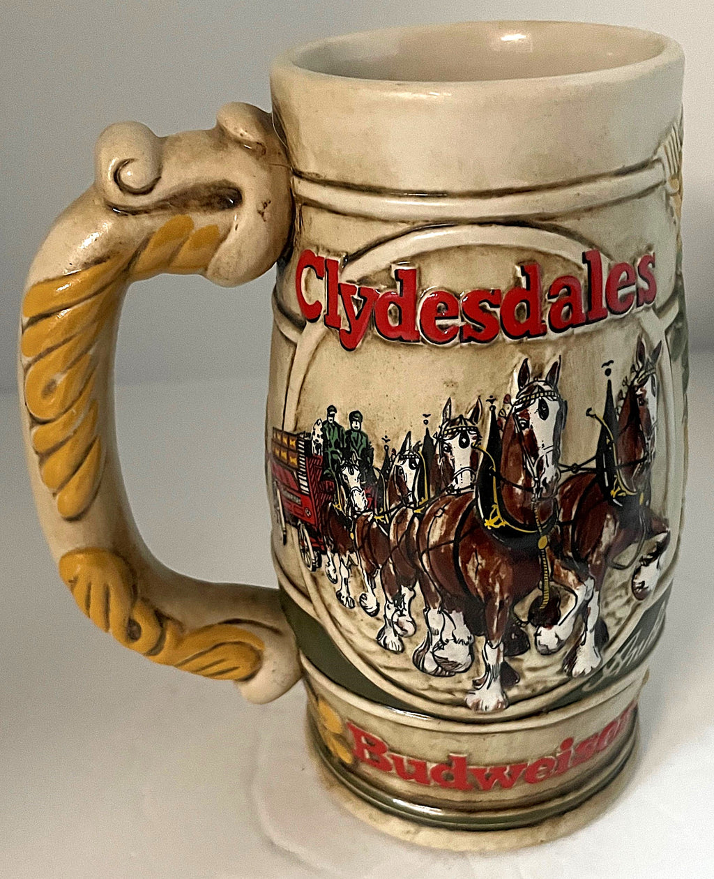 Budweiser Holiday Stein 2007 Beer "Winter's Calm" Anheuser-Busch Clydesdale NIB