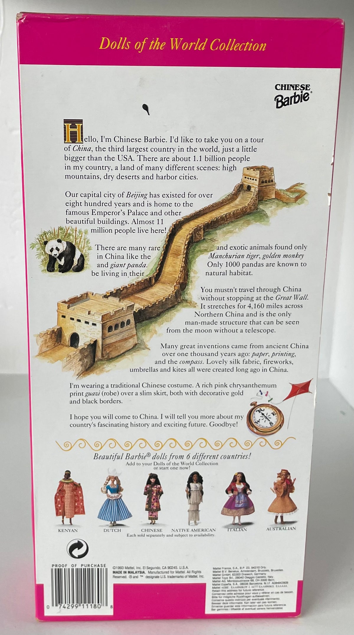 Pioneer Barbie Dolls of the World NIB 1994