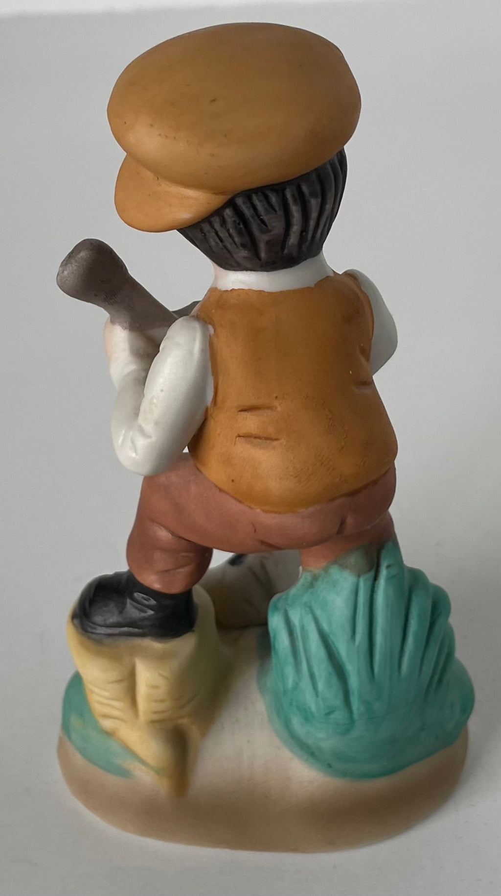 Boy with Guitar & His Dog Figurine Made in Taiwan 1950s