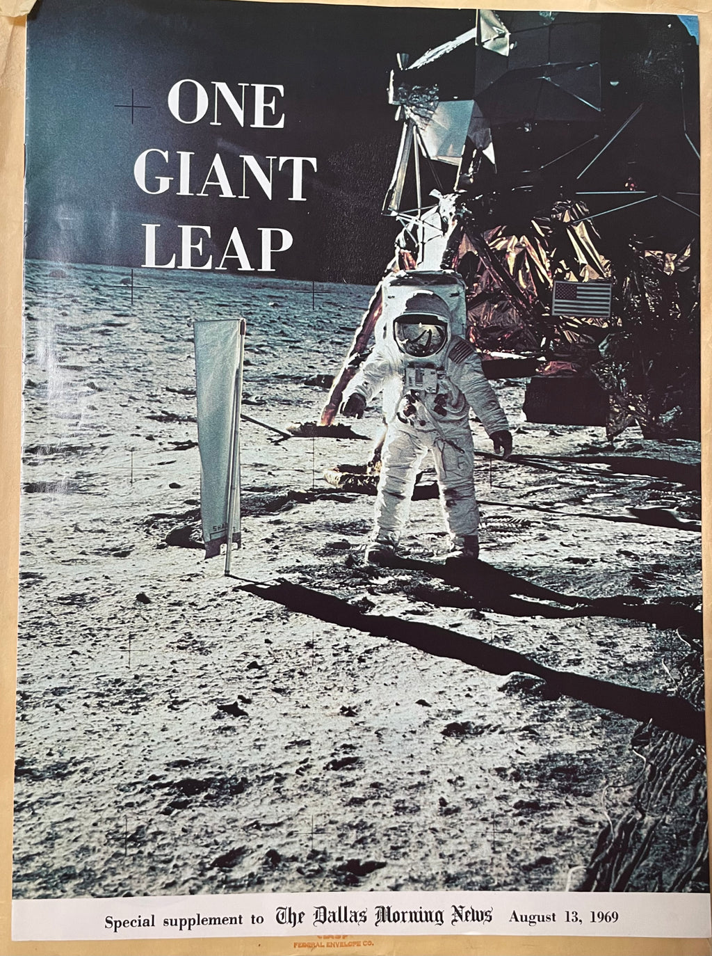 1969 "ONE GIANT LEAP" SPECIAL DALLAS, TX NEWSPAPER SUPPLEMENT - AUG. 13, 1969