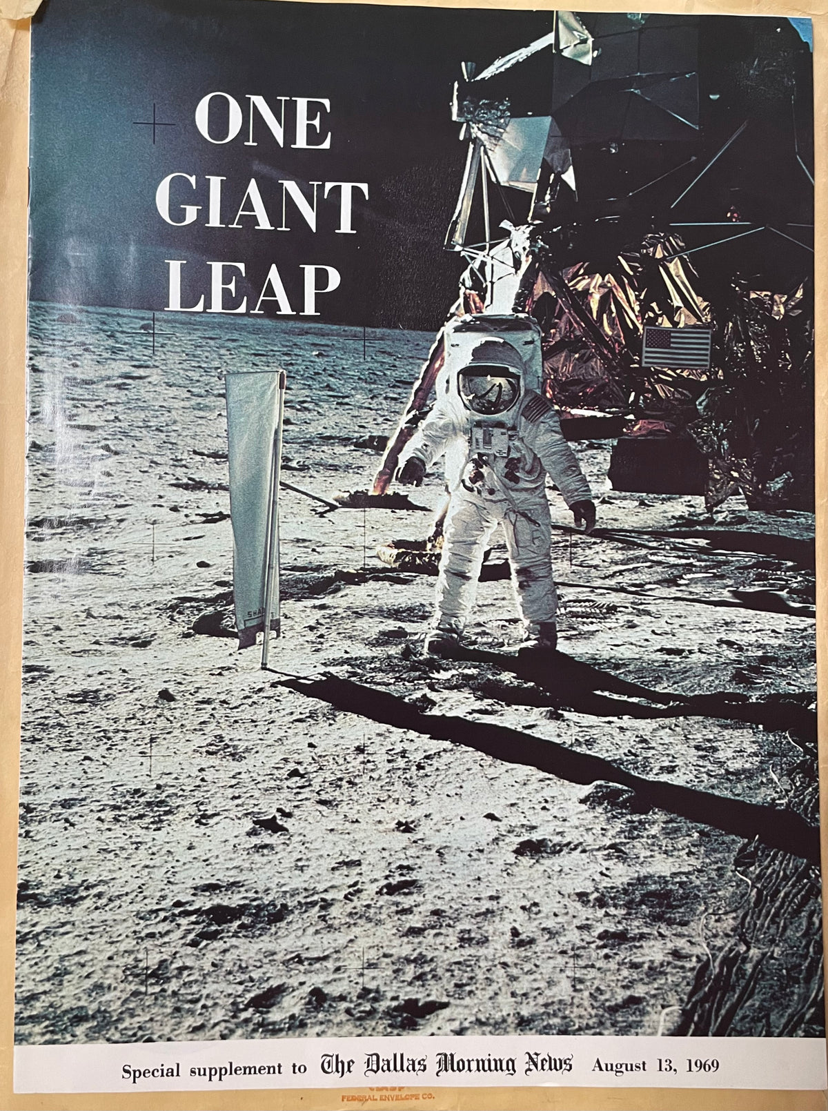 1969 "ONE GIANT LEAP" SPECIAL DALLAS, TX NEWSPAPER SUPPLEMENT - AUG. 13, 1969