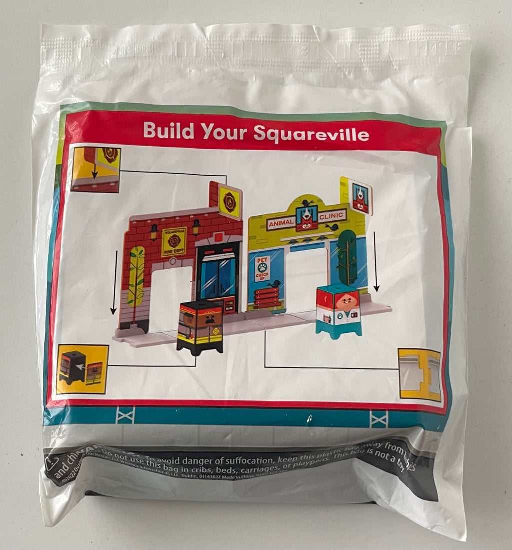 SQUAREVILLE HEROES Animal Clinic & Fire Station Building Set Wendy's Toy