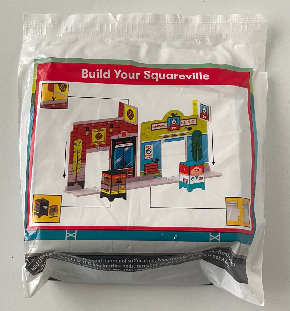 SQUAREVILLE HEROES Animal Clinic & Fire Station Building Set Wendy's Toy