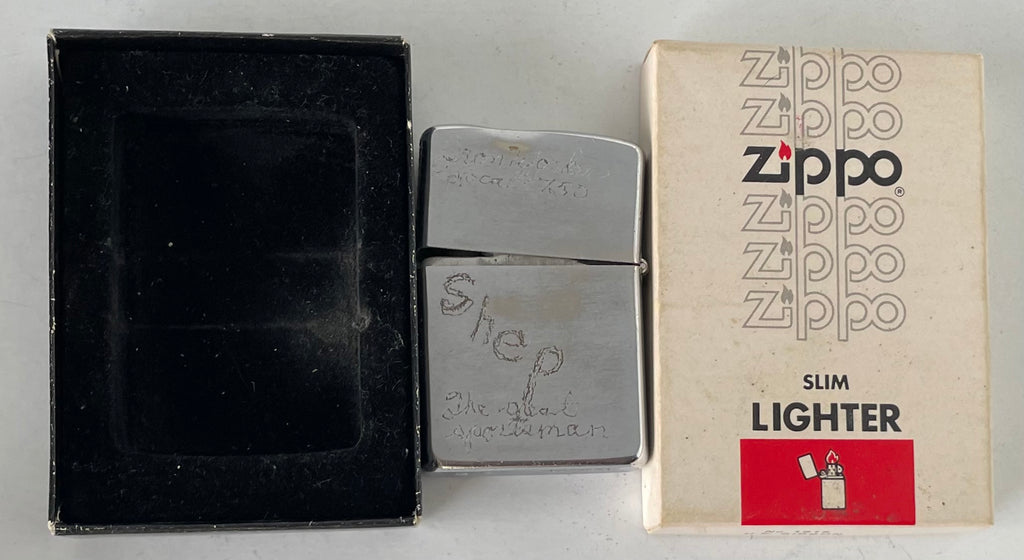 VTG 1950-1960's Zippo III - Chrome - MADE IN USA Zippo III Flip Lighter w/Box