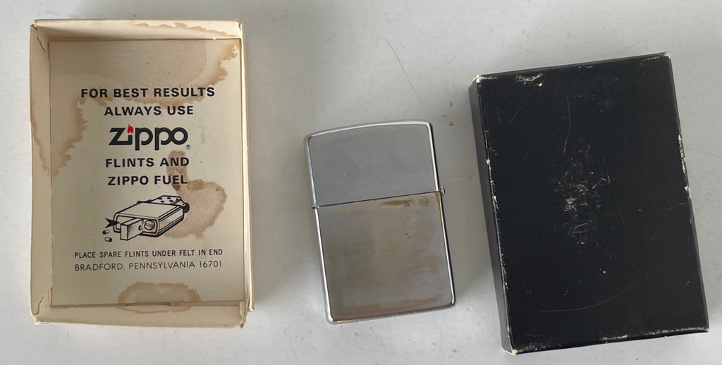 VTG 1950-1960's Zippo III - Chrome - MADE IN USA Zippo III Flip Lighter w/Box