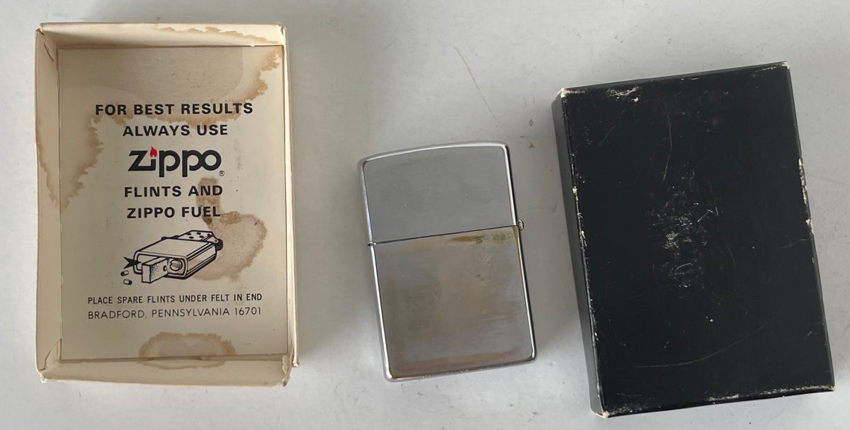 VTG 1950-1960's Zippo III - Chrome - MADE IN USA Zippo III Flip Lighter w/Box