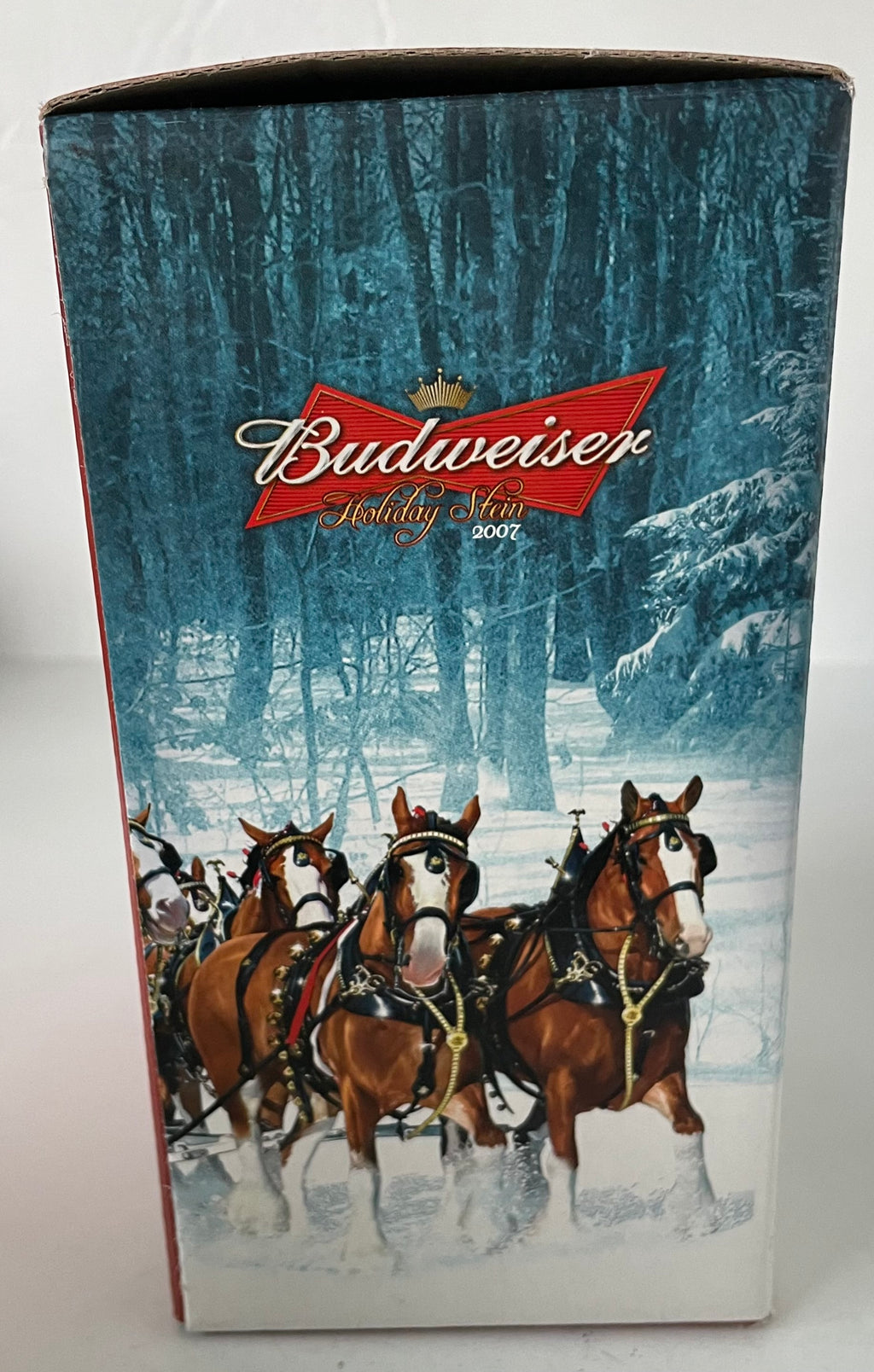 Budweiser Holiday Stein 2007 Beer "Winter's Calm" Anheuser-Busch Clydesdale NIB