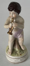 Capodimonte Porcelain Cherub Figurine Playing a Horn