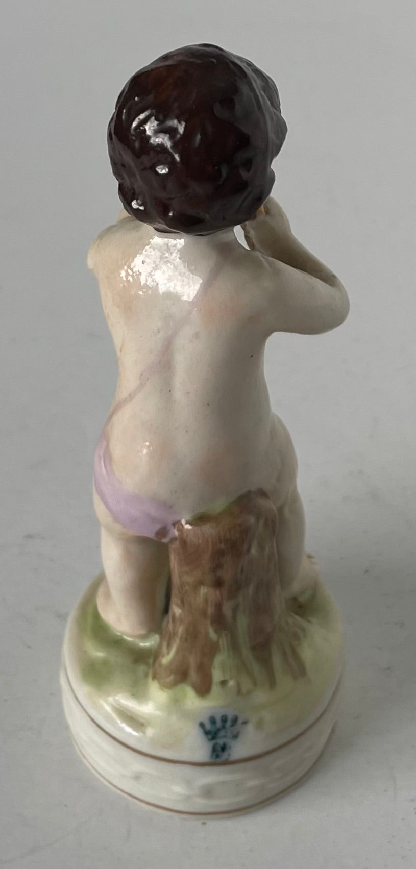 Capodimonte Porcelain Cherub Figurine Playing a Horn