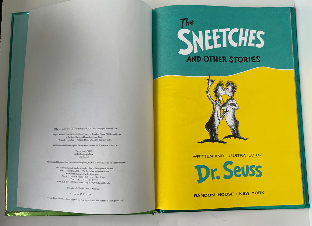 Sneetches and Other Stories by Seuss (1961, Hardcover)