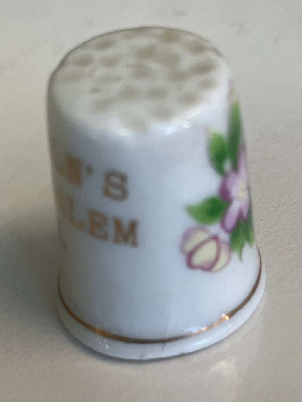 Glass Thimbal from New Salem, Ill
