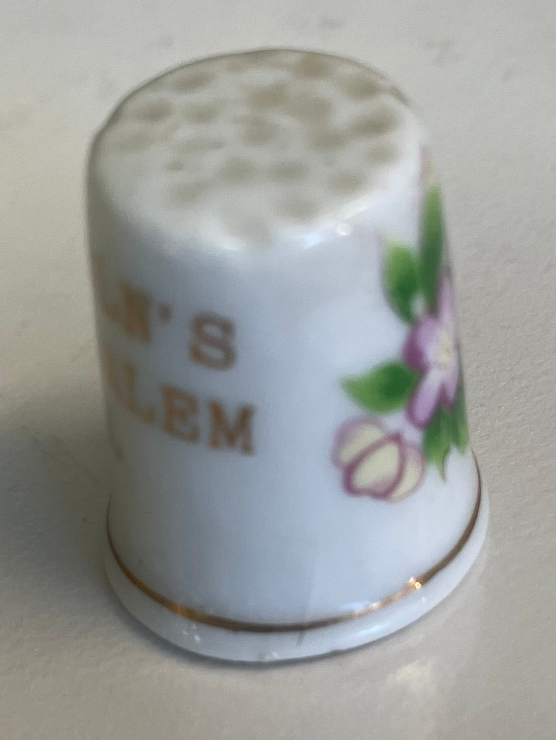 Glass Thimbal from New Salem, Ill