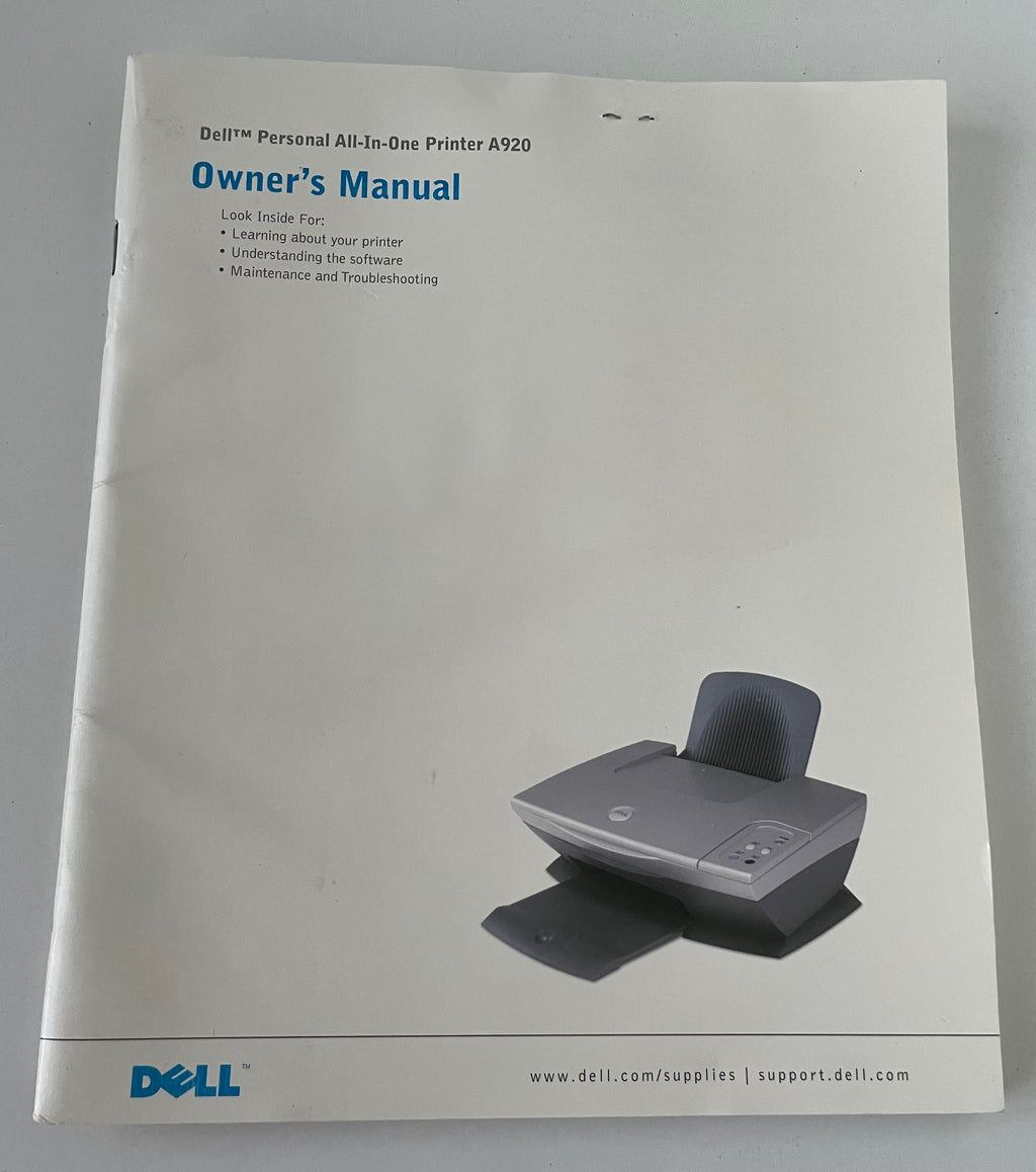 Owner's Manual T0532 & CD for Dell A920 Personal All In One Printer