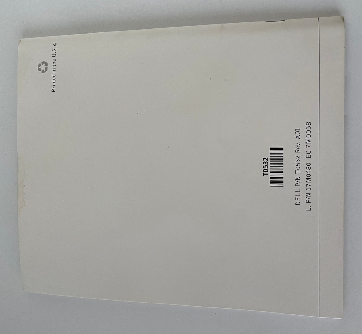 Owner's Manual T0532 & CD for Dell A920 Personal All In One Printer