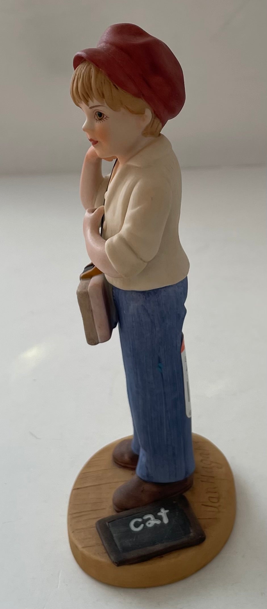 Boy with School Bag Figurine - A Signed Jan Hagara Limited Edition #5416
