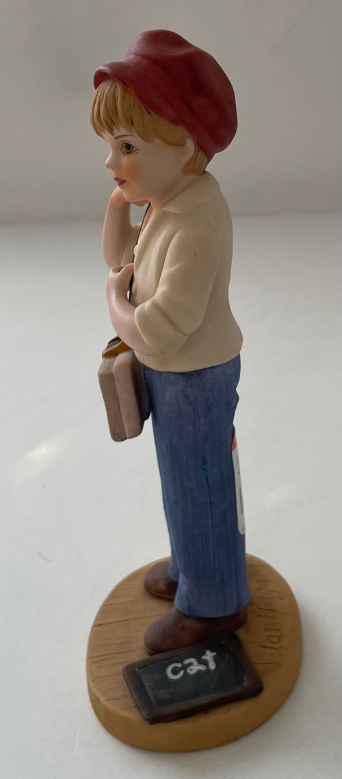 Boy with School Bag Figurine - A Signed Jan Hagara Limited Edition #5416