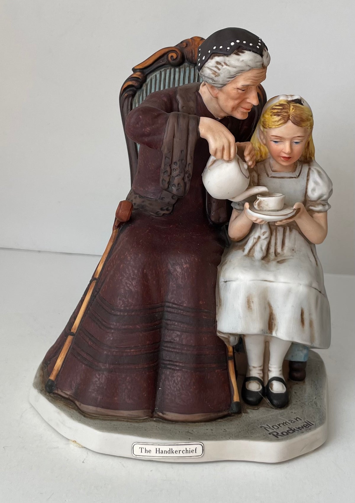 Norman Rockwell The Handkerchief 1980 Saturday Evening Post Porcelain Figurine