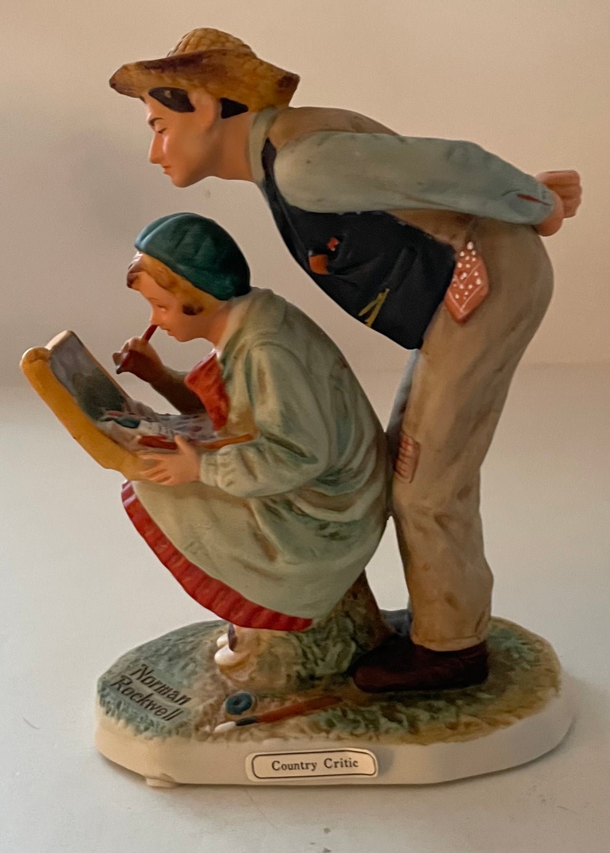 Dave Grossman Designs Norman Rockwell Country Critic Porcelain Figurine 1983