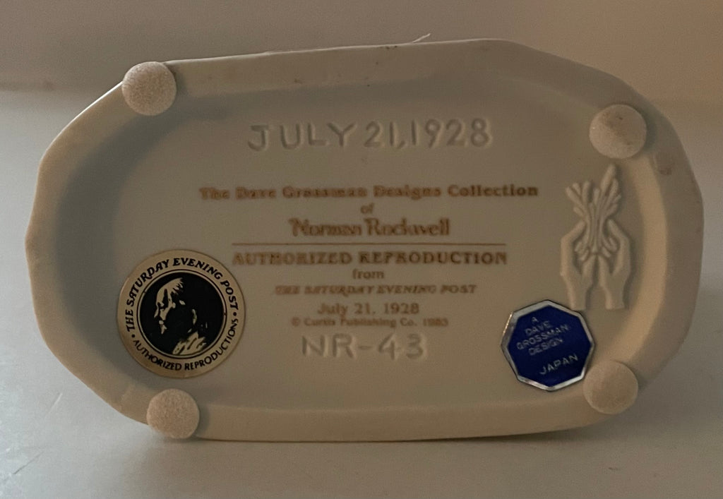 Dave Grossman Designs Norman Rockwell Country Critic Porcelain Figurine 1983
