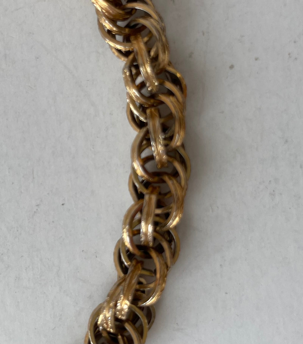 VTG Monet Thick Chunky Rope Chain Unisex Necklace Gold Tone