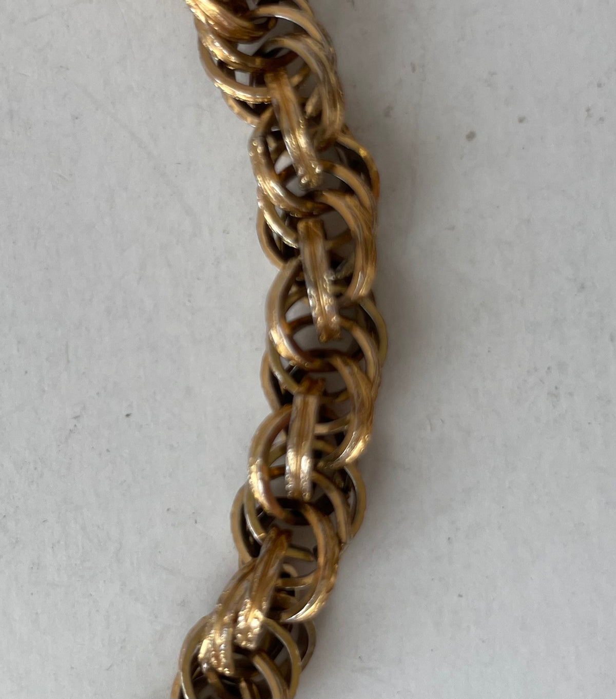 VTG Monet Thick Chunky Rope Chain Unisex Necklace Gold Tone