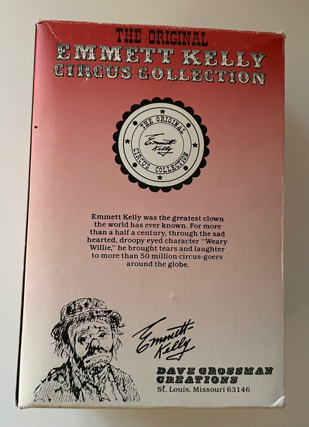 The Original Emmett Kelly Circus Collection Golf “Fore” w/original box. NIB