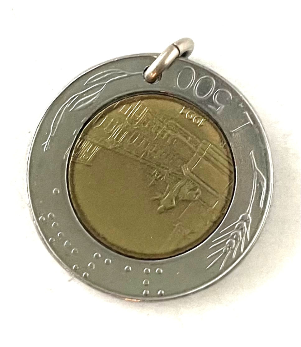 1991 Revbblica Italiana Coin Pendant