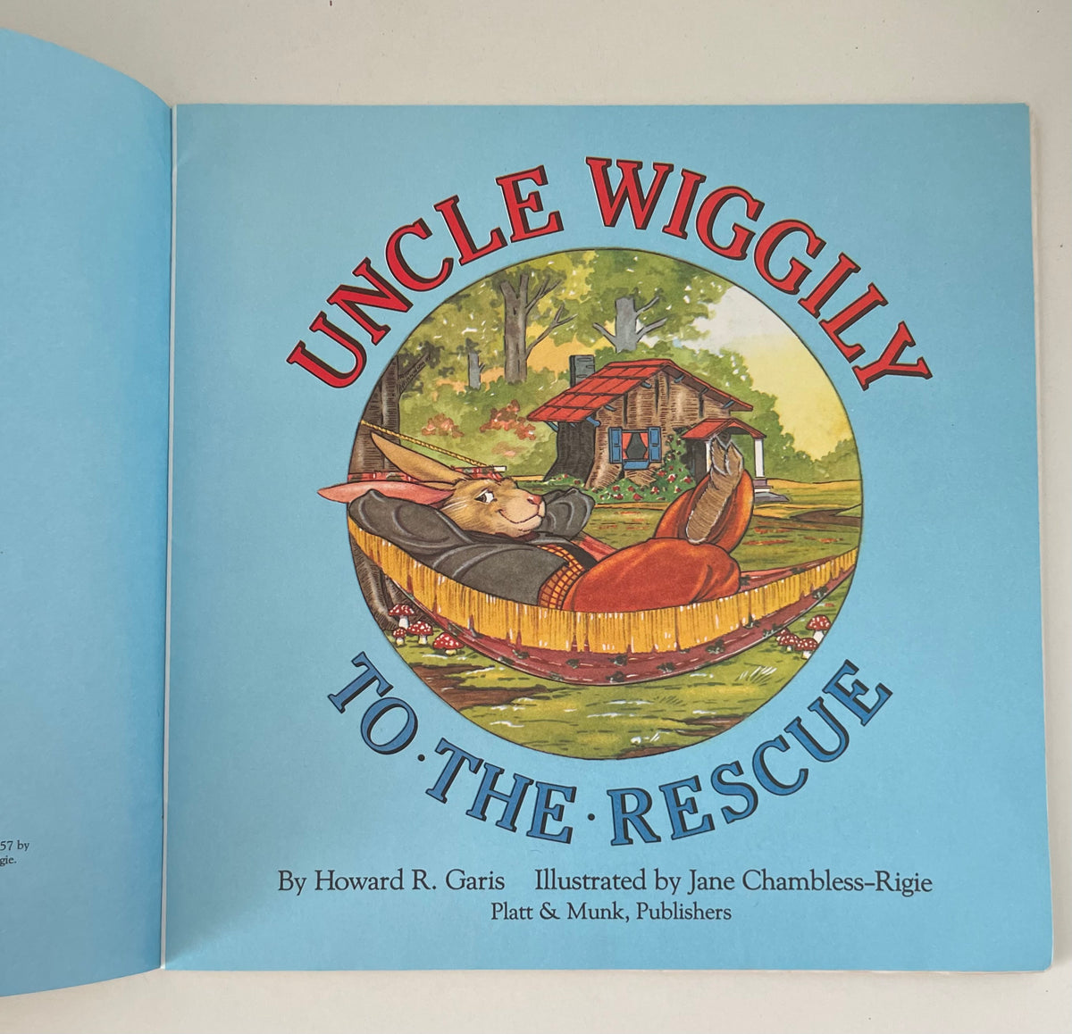 "Uncle Wiggily To The Rescue "By Howard R Garis, Paperback 1988