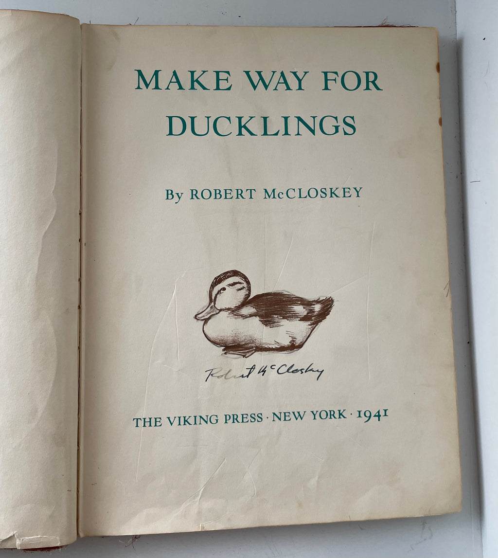 Make Way for Ducklings Robert McCloskey 1942 3rd Printing