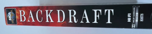 Backdraft VHS Video Tape 1991 Kurt Russell, Robert De Niro, Donald Sutherland