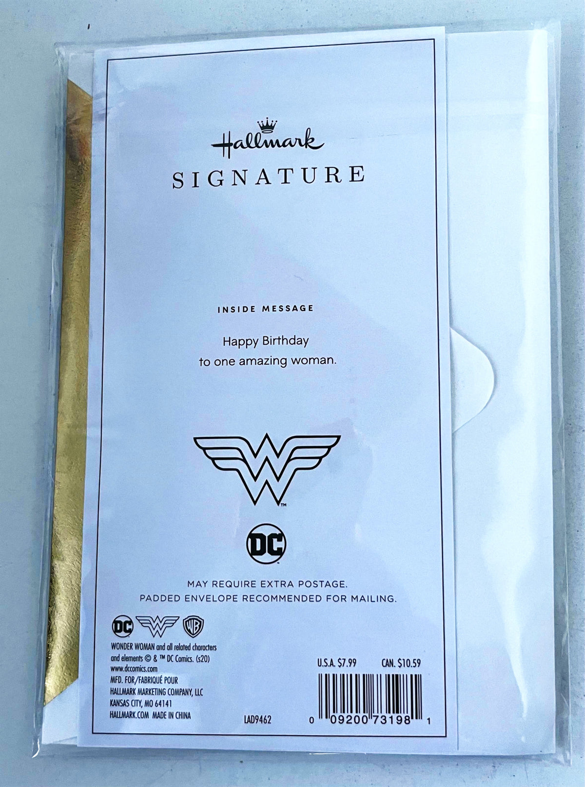 DC Wonder Woman card NEW