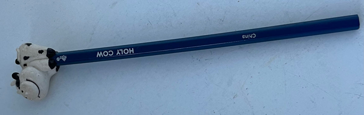 VINTAGE RUSS "HOLY COW" PENCIL w/ COW TOPPER 1980s