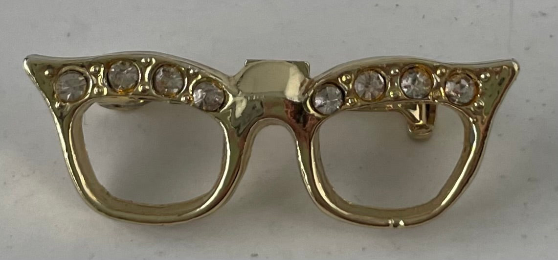 Cats Eye Glasses Brooch MCM Cat 1950s Style Fashion Costume Piece