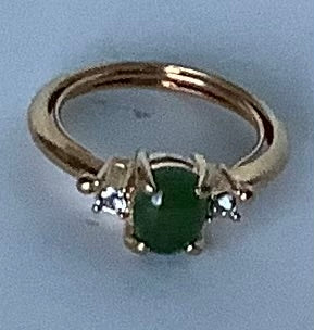 Vintage Avon Fashion Accents Oriental Jade Ring