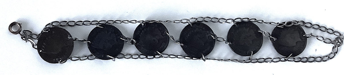 Bracelet with 6 Indian Head Pennies -1890, 1897, 1899, 1899, 1901, 1902