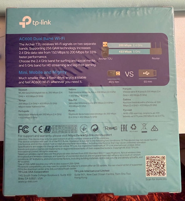 TP-Link AC600 USB WiFi Adapter (Archer T2U)- Wireless Network Adapter