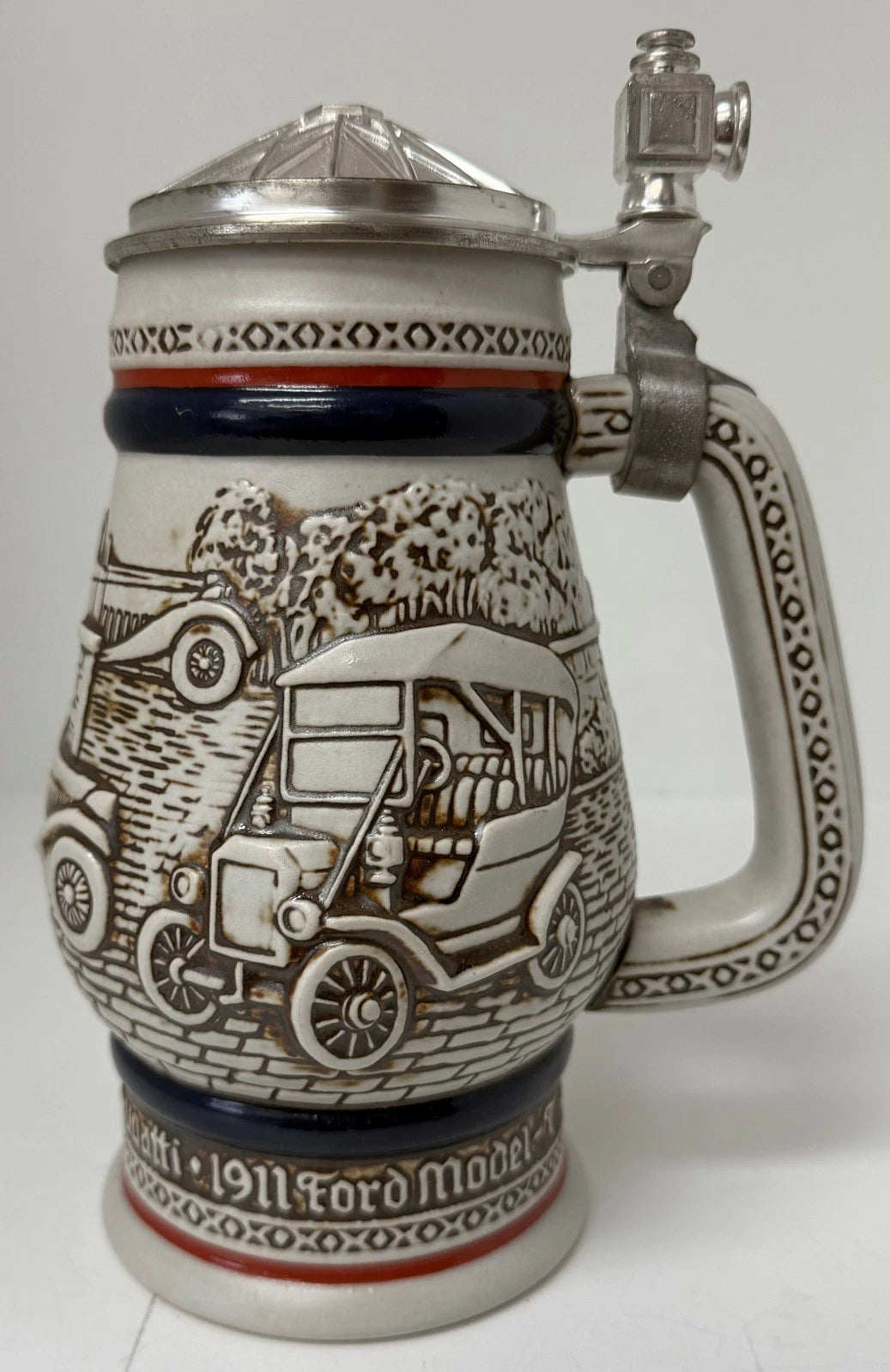 Vintage Avon Stein Classic Cars Ceramarte 1979 Handcrafted Brazil Bugatti Ford