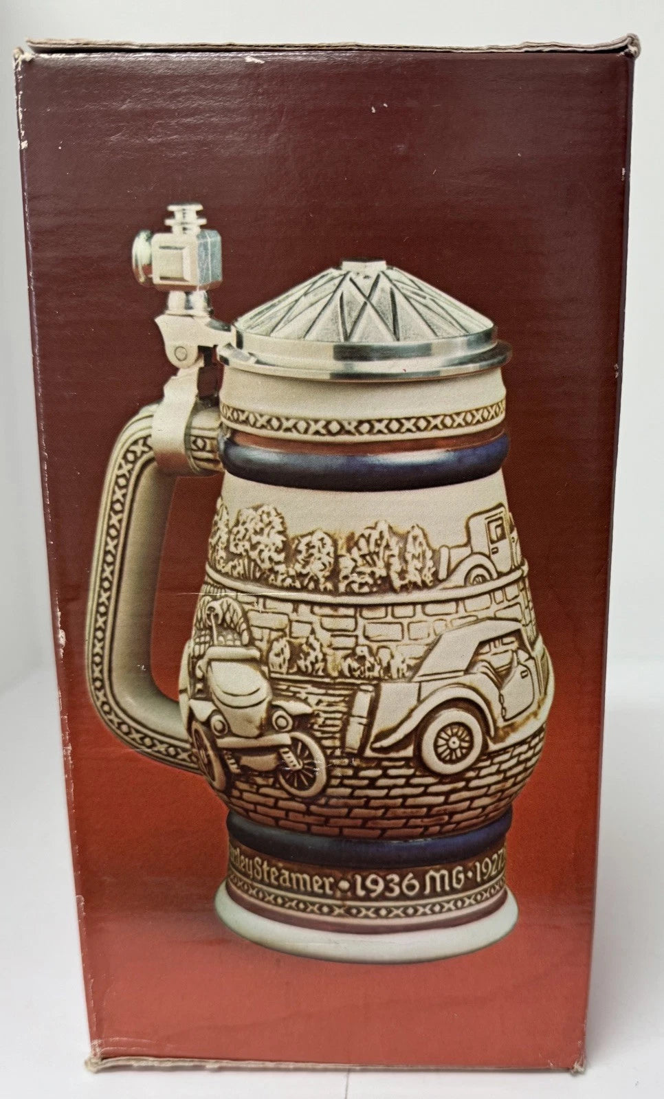 Vintage Avon Stein Classic Cars Ceramarte 1979 Handcrafted Brazil Bugatti Ford