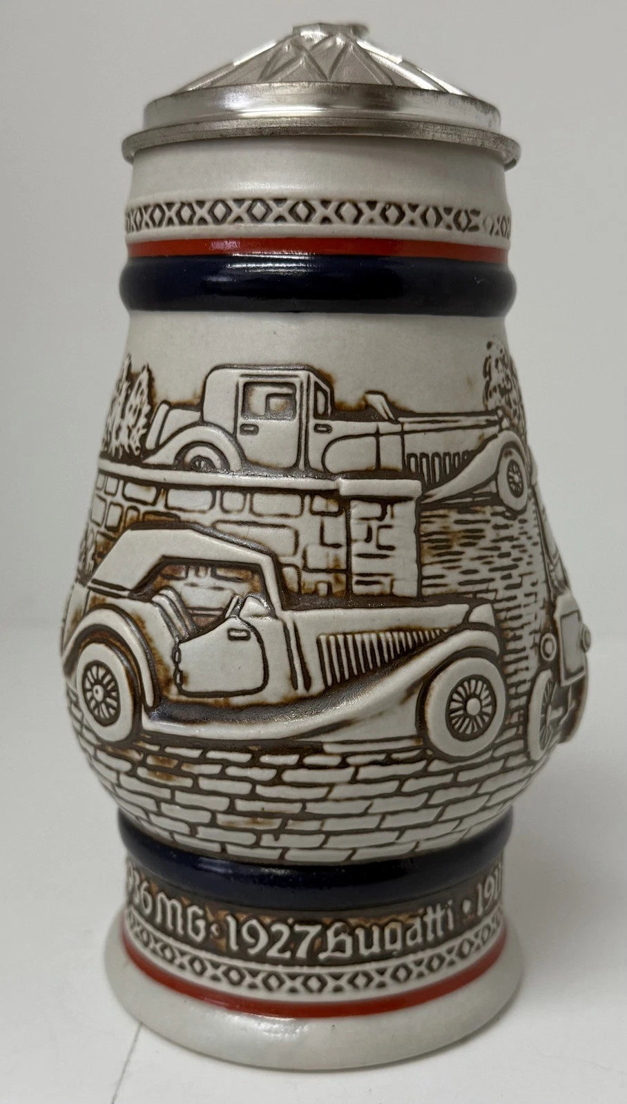 Vintage Avon Stein Classic Cars Ceramarte 1979 Handcrafted Brazil Bugatti Ford