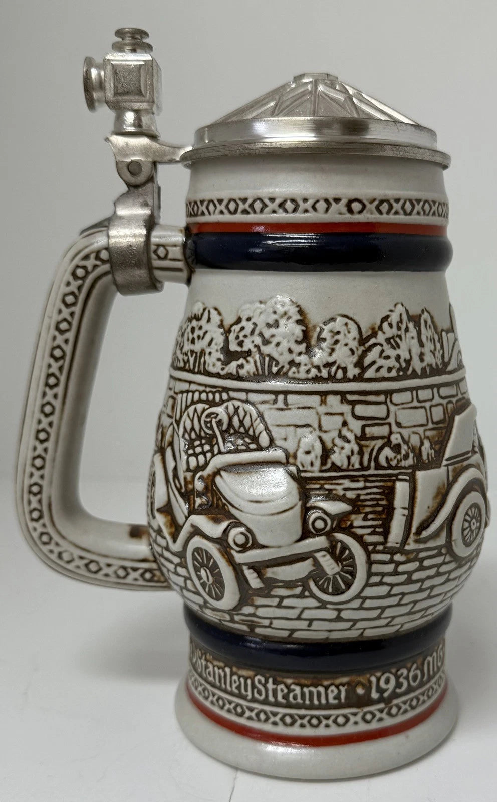 Vintage Avon Stein Classic Cars Ceramarte 1979 Handcrafted Brazil Bugatti Ford
