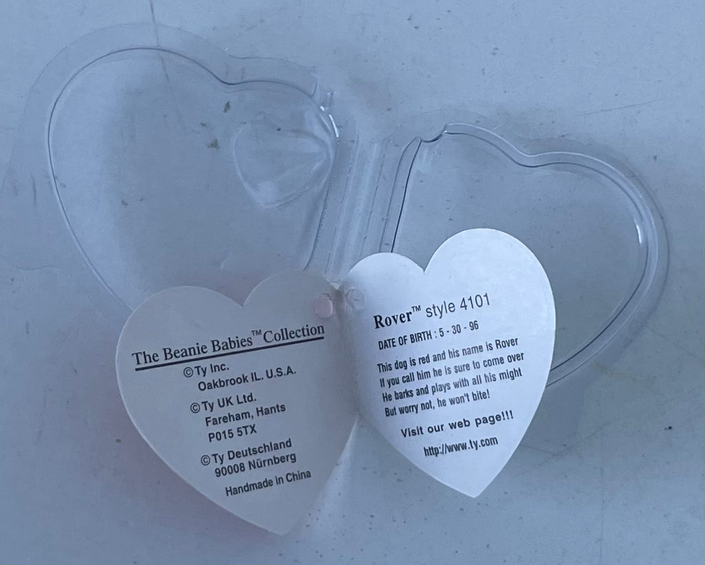 TY Beanie Baby Hang Tag is for "Rover"