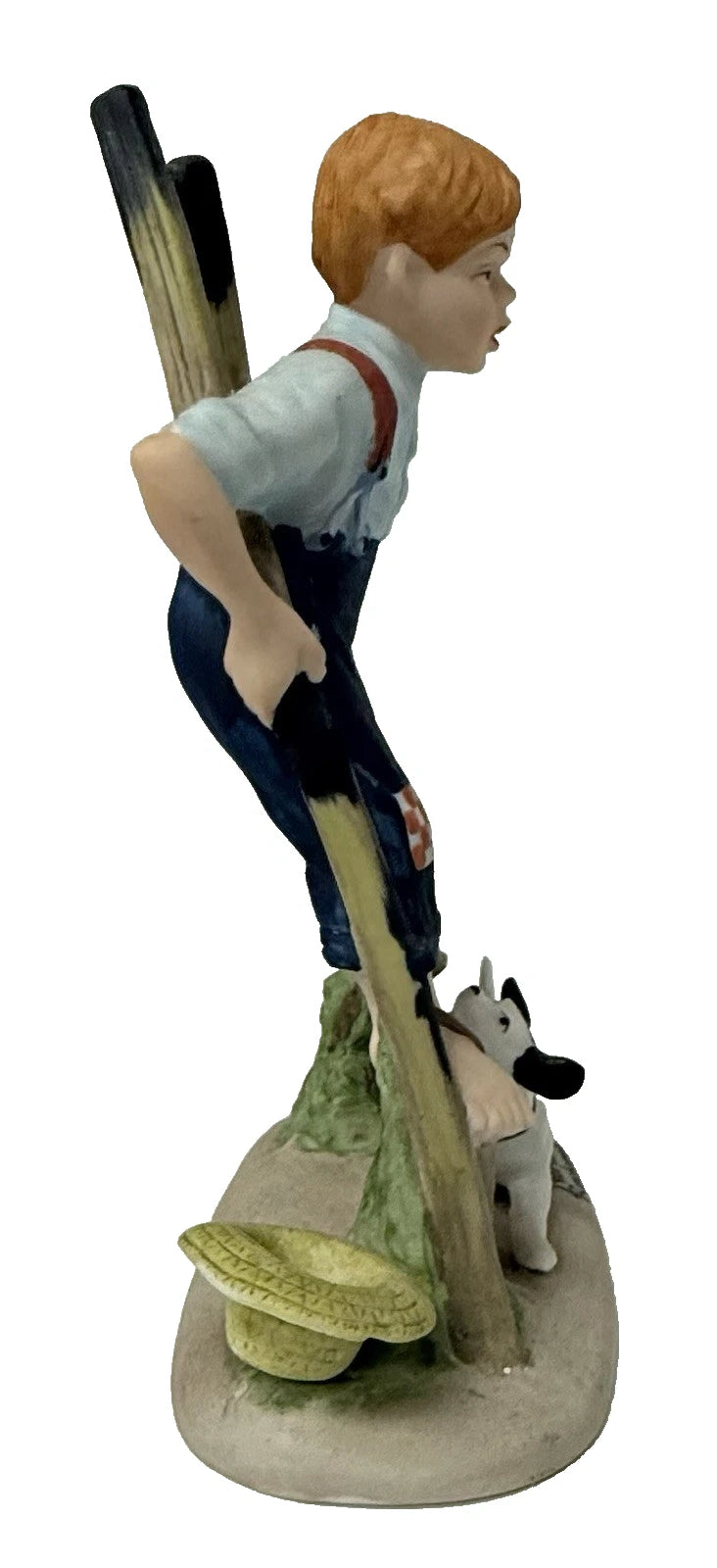Norman Rockwell Vintage Porcelain Figurine Boy on Stilts