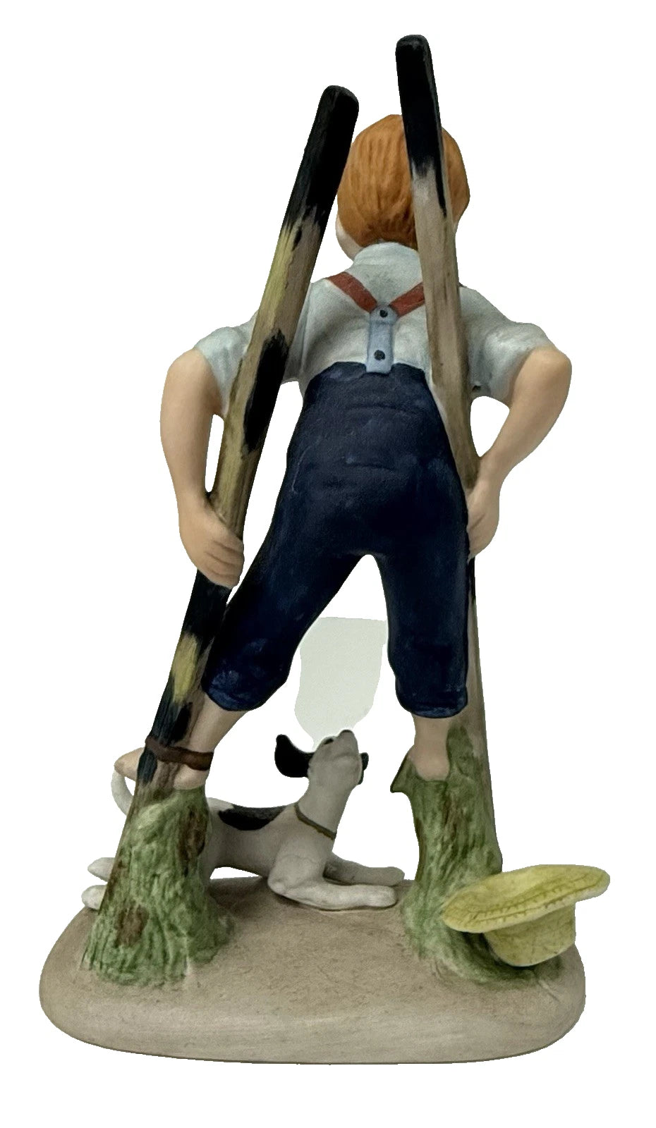 Norman Rockwell Vintage Porcelain Figurine Boy on Stilts