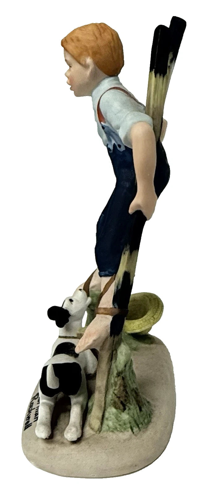 Norman Rockwell Vintage Porcelain Figurine Boy on Stilts
