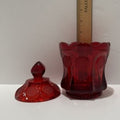 Vintage Fostoria Amber, Clear, & Ruby Red Liberty Coin Candy Dishes