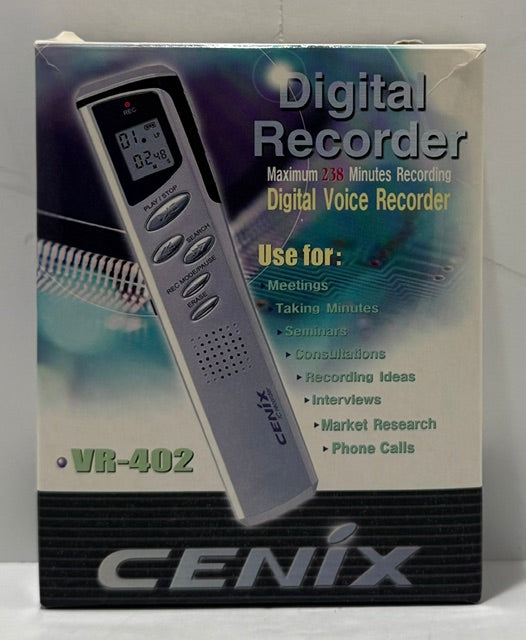 Cenix VR-402 Digital Voice Recorder NIB - FREE Shipping USA
