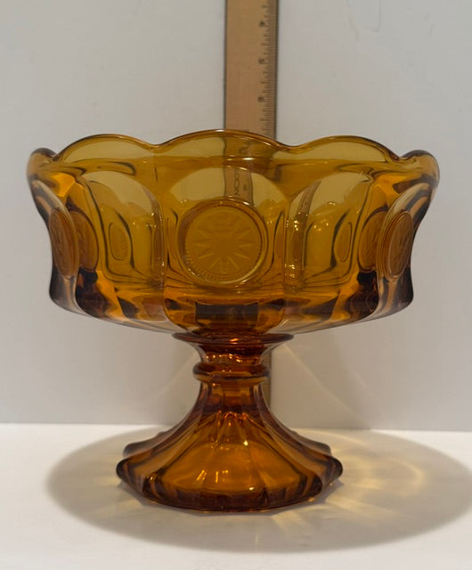 Vtg Fostoria Coin Glass Pedestal Compote Bowls