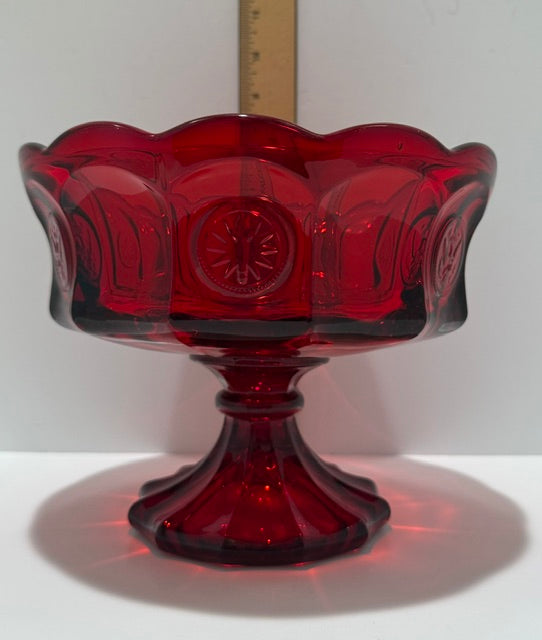 Vtg Fostoria Coin Glass Pedestal Compote Bowls