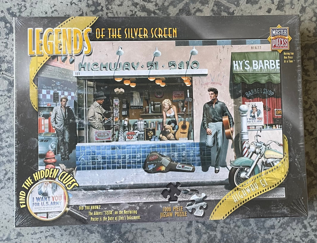 Legends of the Silver Screen puzzle.  “Highway 51” Master Pieces 1000 pc