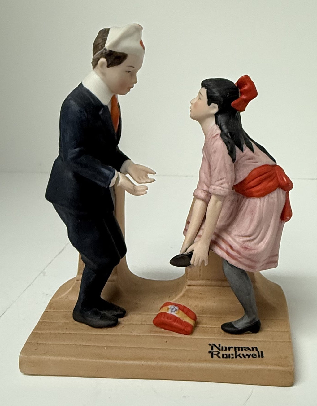 DANBURY MINT - FIRST DANCE - NORMAN ROCKWELL PORCELAIN FIGURINES